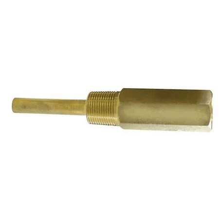 Thermowell Brass,6 Length,3/4 Connec